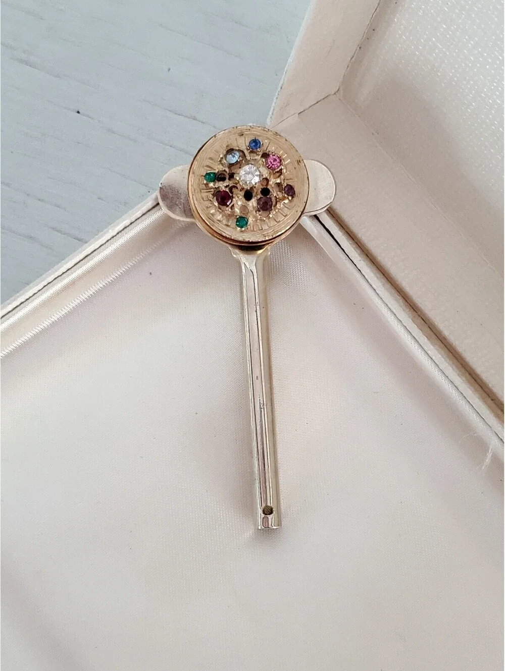 Vintage Jeweled Multicolor Toothpaste Tube Squeezer Key
